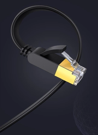 Ugreen Internet Netzwerkkabel Ethernet Patchkabel RJ45 Cat 7 STP LAN 10 Gbps 10m Schwarz (NW106 11265)