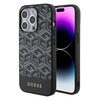 Guess GCube Stripes MagSafe Hülle für iPhone 15 Pro Max – Schwarz