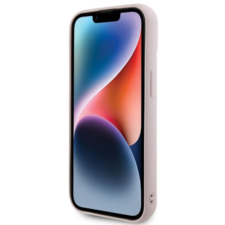 Guess Quilted Metal Logo case for iPhone 15 - pink