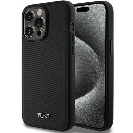 Tumi TUHMP15XRBAK iPhone 15 Pro Max 6.7"czarny/black hardcase Leather Balistic Pattern MagSafe