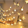Girlanda 3m (20 lampek LED) USB Gwiazdki + Kulki, CIEPŁY BIAŁY