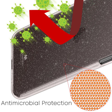 MERCURY ANTIMICROBIAL CASE SAM S20 ULTRA GLITTER BLACK / BROKATOWY CZARNY