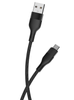 Maxlife kabel MXUC-07 USB - microUSB 1,0 m 2,4A czarny nylonowy
