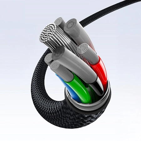 Baseus Flash Series 3 3in1 cable 100W USB-C - USB-C+USB-C+ Lightning 1.5m + 3 x 0.25 m - black