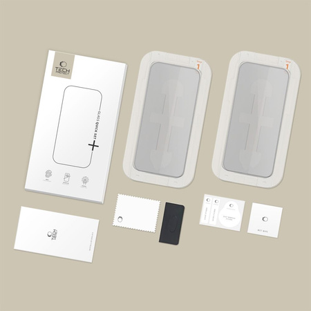 SZKŁO PRYWATYZUJĄCE TECH-PROTECT QUICK SET SPY+ 2-PACK IPHONE 12 / 12 PRO PRIVACY