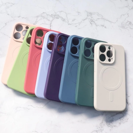 MagSafe-kompatible Silikonhülle für iPhone 15 Plus Silikonhülle – Lila