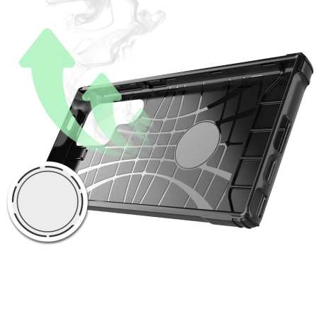 Pancerne hybrydowe etui Hybrid Armor pokrowiec futerał na Samsung Galaxy S25 Edge - niebieskie