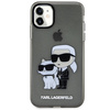 Original Case IPHONE 11 / XR Karl Lagerfeld Hardcase Gliter Karl&Choupette (KLHCN61HNKCTGK) black