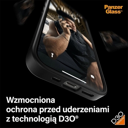 Etui PanzerGlass ClearCase na iPhone 15 Pro z certyfikatem Military Grade - przezroczysto-czarne