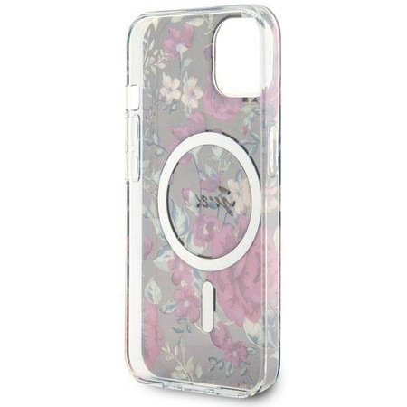 Guess GUHMP14MHCFWSA iPhone 14 Plus 6,7" grün/khaki Hardcase Flower MagSafe