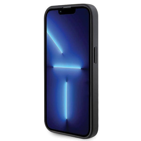 Original Handyhülle IPHONE 14 PRO Guess Hardcase Saffiano MagSafe (GUHMP14LPSAHMCK) schwarz