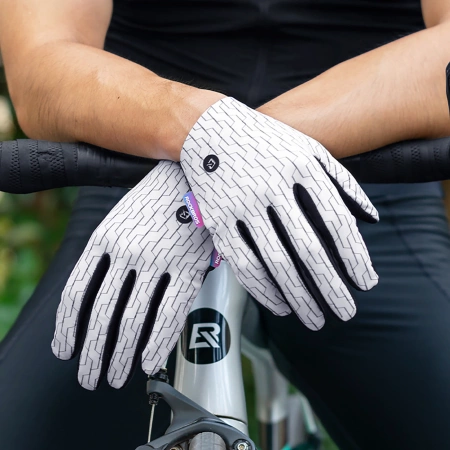 Rockbros MTB Fahrradhandschuhe Größe: XL - weiß und schwarz