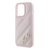 Karl Lagerfeld KLHCP14XPQDSMGP iPhone 14 Pro Max 6.7" różowy/pink hardcase Diagonal Quilted Script