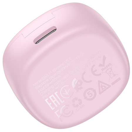 HOCO słuchawki bezprzewodowe bluetooth TWS dla dzieci EW111 różowe