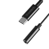 Przejściówka Choetech AUX003 USB-C / DC 3.5mm audio - czarna