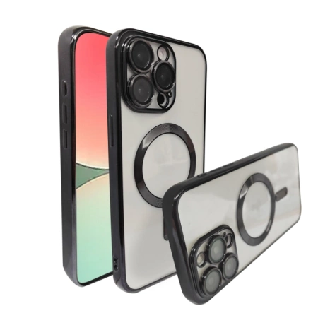 Handyhülle Metal MagS iPhone 14 Plus Schwarz