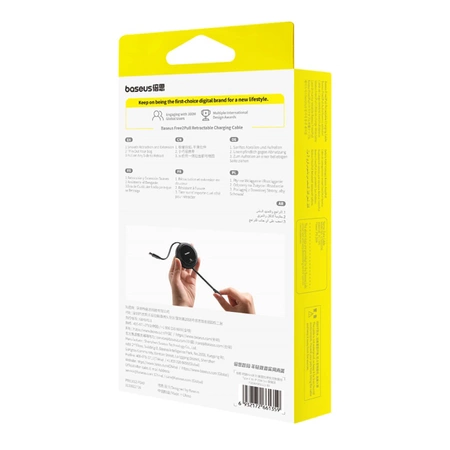 Baseus Free2Pull retractable USB-C / Lightning cable 20W 1m - black