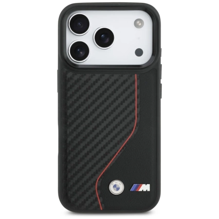 BMW M Carbon Line &amp; Logo MagSafe Case for iPhone 17 Pro - Red