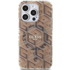 Oryginalne Etui GUESS Hardcase GUHMP15LHGCUSTGW do iPhone 15 Pro (Kompatybilny z Magsafe / IML GCUBE / brązowy)