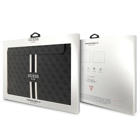 Tasche LAPTOP 16" Guess Sleeve 4G Printed Stripes (GUCS16P4RPSK) schwarz