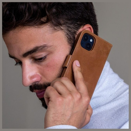 Etui dbramante 1928 Lynge 2w1 Wallet do   iPhone 14 Pro brązowy/brown
