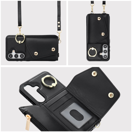 Futerał portfel WONDER dla SAMSUNG A55 5Gczarny