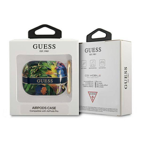 Case APPLE AIRPODS PRO Guess AirPods Flower Strap Collection (GUAPHHFLB) blue