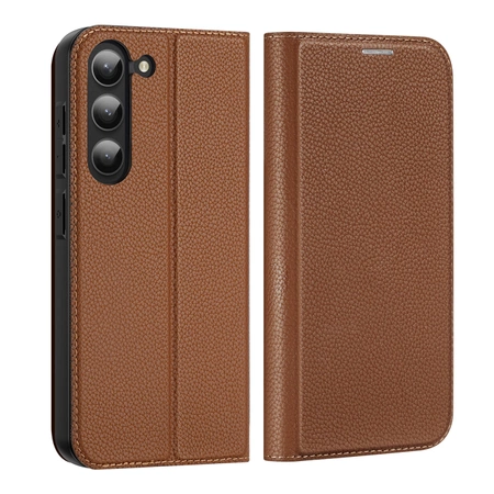 Dux Ducis Skin X2 Hülle Samsung Galaxy S23+ Flip Case Wallet Stand braun