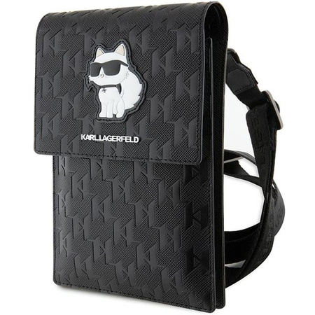 Bag Karl Lagerfeld Saffiano Monogram Choupette (KLWBSAKHPCK) black
