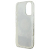 Original Case IPHONE 16 Guess Hardcase Liquid Glitter Flower MagSafe (GUHMP16SLFMWTE) beige