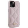 Guess Quilted Metal Logo case for iPhone 15 - pink
