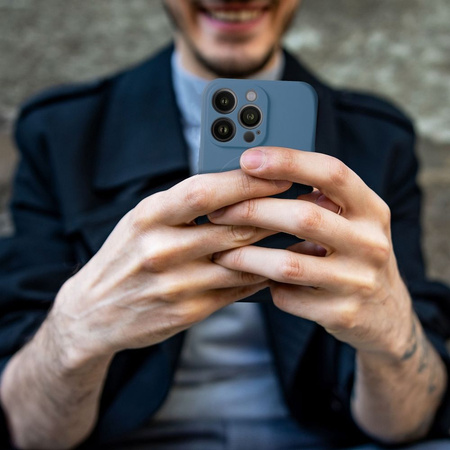 Futerał SILICONE MAG COVER kompatybilny z MagSafe do IPHONE 17 Pro niebieski