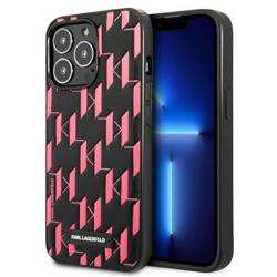 Oryginalne Etui IPHONE 13 PRO Karl Lagerfeld Hardcase Monogram Plaque (KLHCP13LMNMP1P) różowe