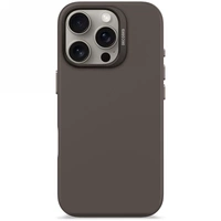 Decoded Antimikrobielle Silikon-Rückseite mit MagSafe für iPhone 16 Pro – Dunkelbraun