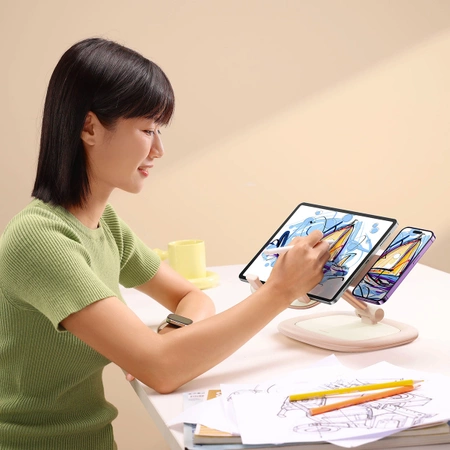 Baseus Seashell Series verstellbarer Tablet-/Telefonständer – Pink