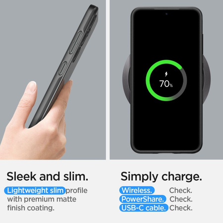 Spigen Thin Fit Hülle für Samsung Galaxy S24 – Schwarz