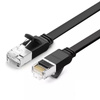 Ugreen płaski kabel przewód internetowy sieciowy Ethernet patchcord RJ45 Cat 6 UTP 1000 Mbps 0,5 m czarny (50183)