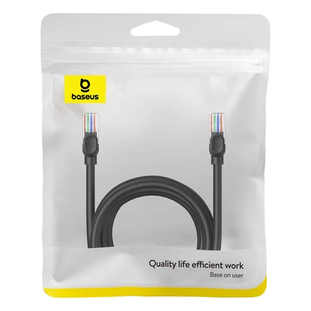 Baseus High Speed ​​Cat 5 RJ-45 1000Mb/s Ethernet cable 5m round - black