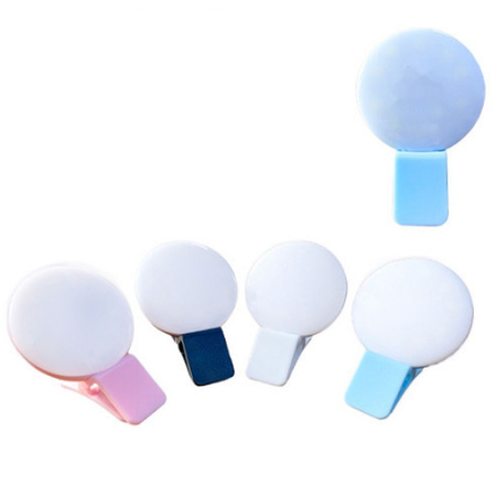 Lampa LED Ring do selfie na telefon MINI Q niebieska