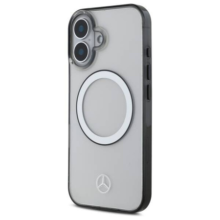 Original Case IPHONE 16 Mercedes Hardcase Printed Logo MagSafe (MEHMP16S23HUOKC) transparent