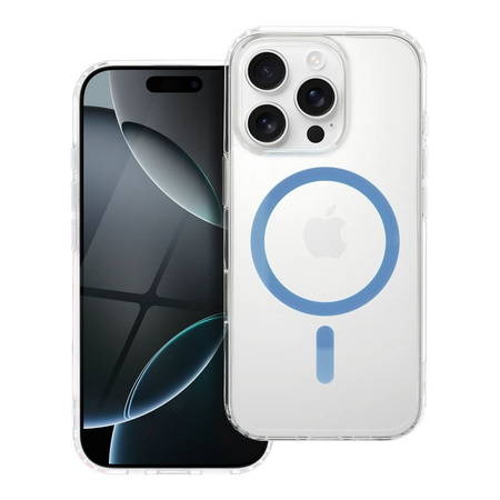 Drop Glue Colorful Ring Mag Cover kompatybilny z MagSafe pasuje do IPHONE 16 PRO jasny niebieski