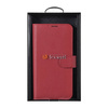 iCarer Haitang Leather Wallet Case for Samsung Galaxy S22+ (S22 Plus) genuine leather cover red (AKSM05RD)
