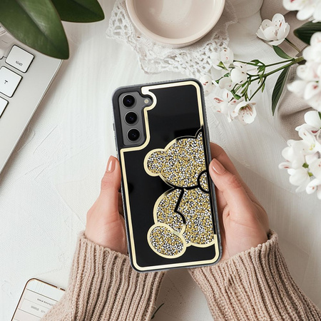 Futerał TEDDY BEAR do SAMSUNG S25 FE złoty