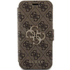 Original Case APPLE IPHONE 15 PRO MAX Guess Book 4G Metal Gold Logo (GUBKP15X4GMGBR) brown