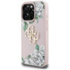 Guess Grained Roses Big 4G Logo iPhone 16 Pro Hülle - Rosa