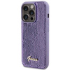 Etui Guess Sequin Script Metal na iPhone 15 Pro - fioletowe