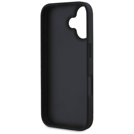 Case IPHONE 16 Guess Grained Big 4G Logo Small Classic Logo black
