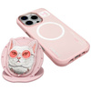 Etui Nimmy Glasses Cool Cat MagSafe do    iPhone 16 Pro Max różowy