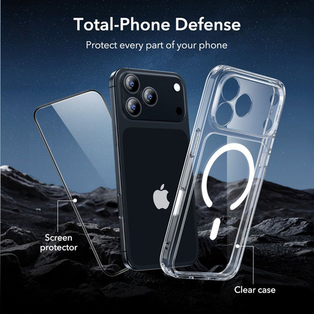 ESR CLASSIC HYBRID MAGSAFE & TEMPERED GLASS IPHONE 17 PRO CLEAR