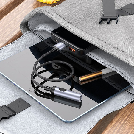 HOCO adapter zapalniczki na złącze USB A UA30 0,3 m czarny